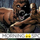 Jack Russell, transformed into the Werewolf By Night, reaches out with a clawed hand as he roars.